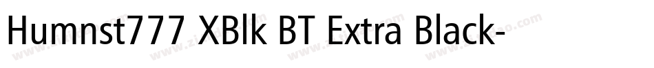 Humnst777 XBlk BT Extra Black字体转换